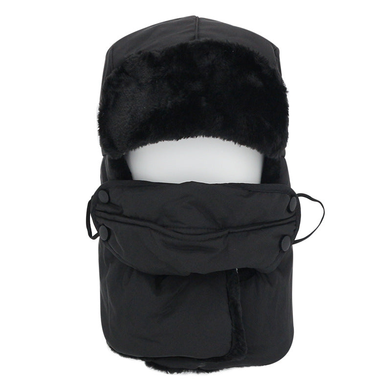 Thickened Velvet Trapper Hat Windproof Warm Neck Gaiter Hat