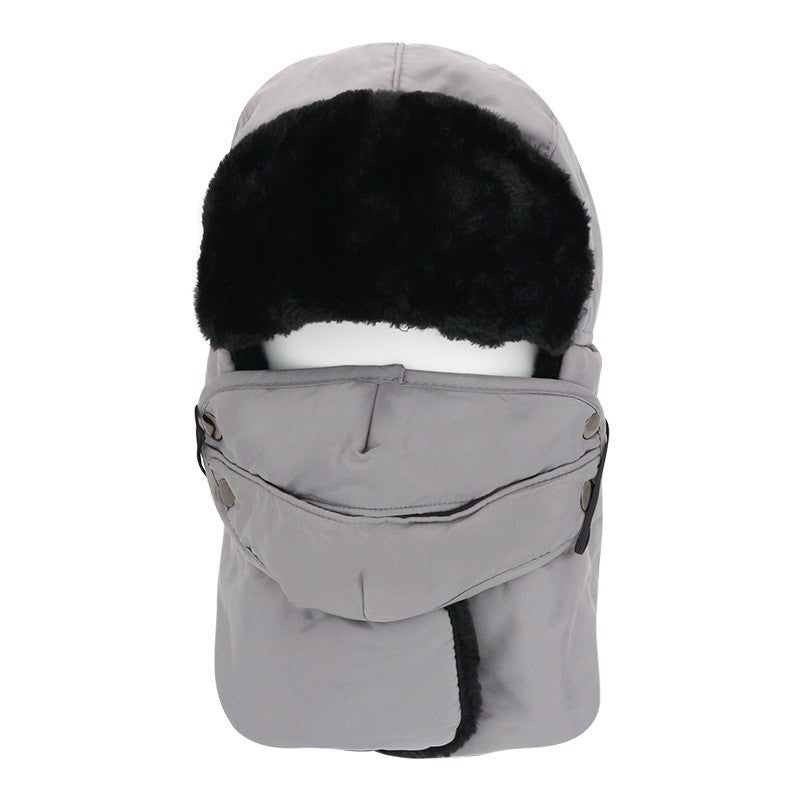 Thickened Velvet Trapper Hat Windproof Warm Neck Gaiter Hat