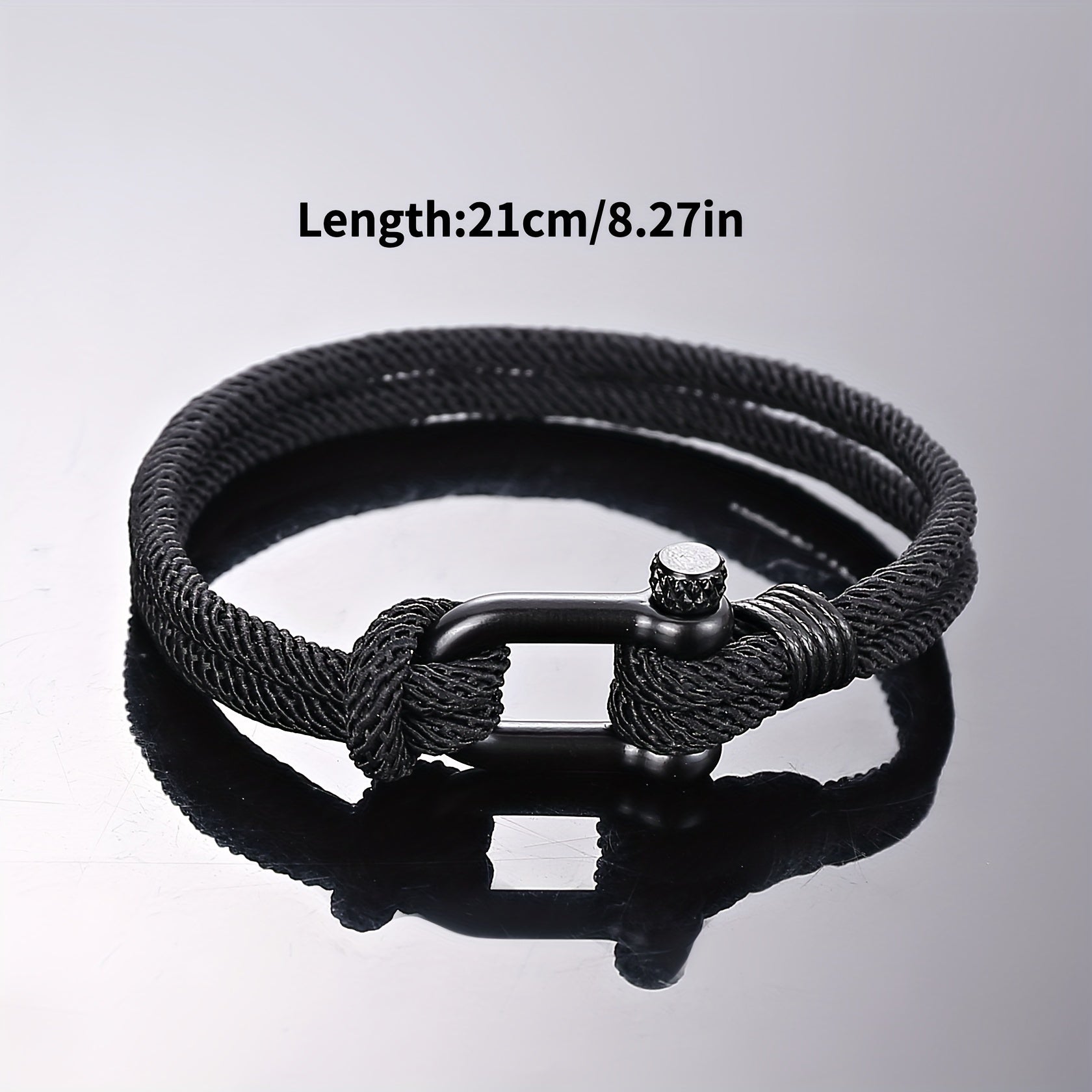 Marine Sailor Rope Bracelet 8.27in