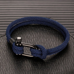 Marine Sailor Rope Bracelet 8.27in