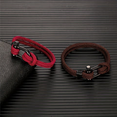 Marine Sailor Rope Bracelet 8.27in
