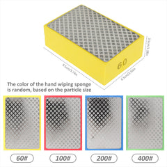 4pcs Diamond Hand Polishing Pad 60 100 200 400 Grinding Pad Glass Marble Con