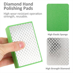 4pcs Diamond Hand Polishing Pad 60 100 200 400 Grinding Pad Glass Marble Con