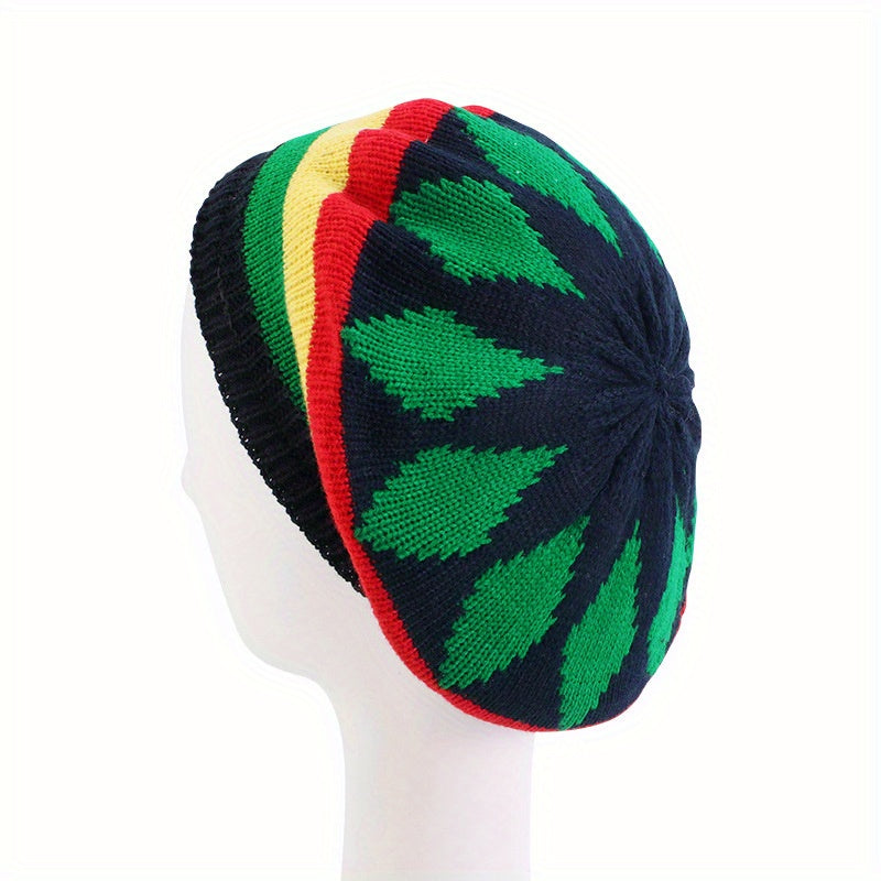 Colorful Knitted Hat Street Style Beanie for Cold Weather