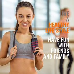 Tangle Ball Bearing Skipping Rope Memory Foam Handle Jump Rope