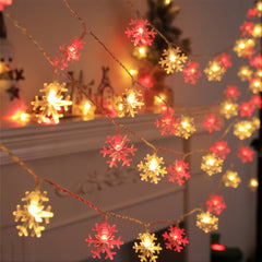 LED Christmas Snowflake String Lights Holiday Decor