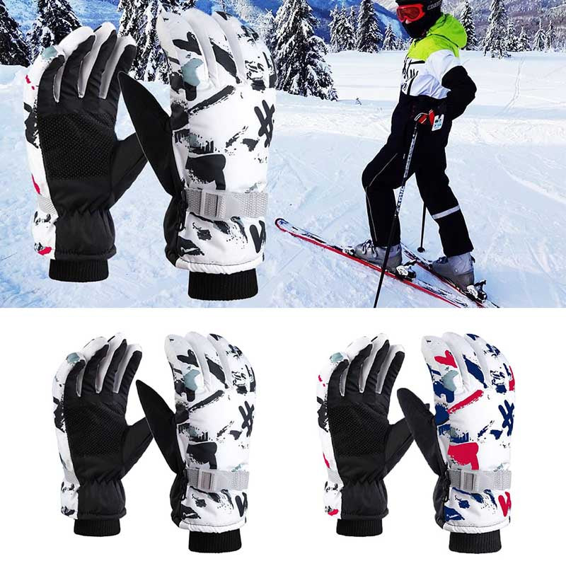 Winter Snow Warm Gloves Windproof Waterproof Thickened for Skiing