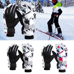 Winter Snow Warm Gloves Windproof Waterproof Thickened for Skiing