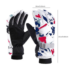 Winter Snow Warm Gloves Windproof Waterproof Thickened for Skiing
