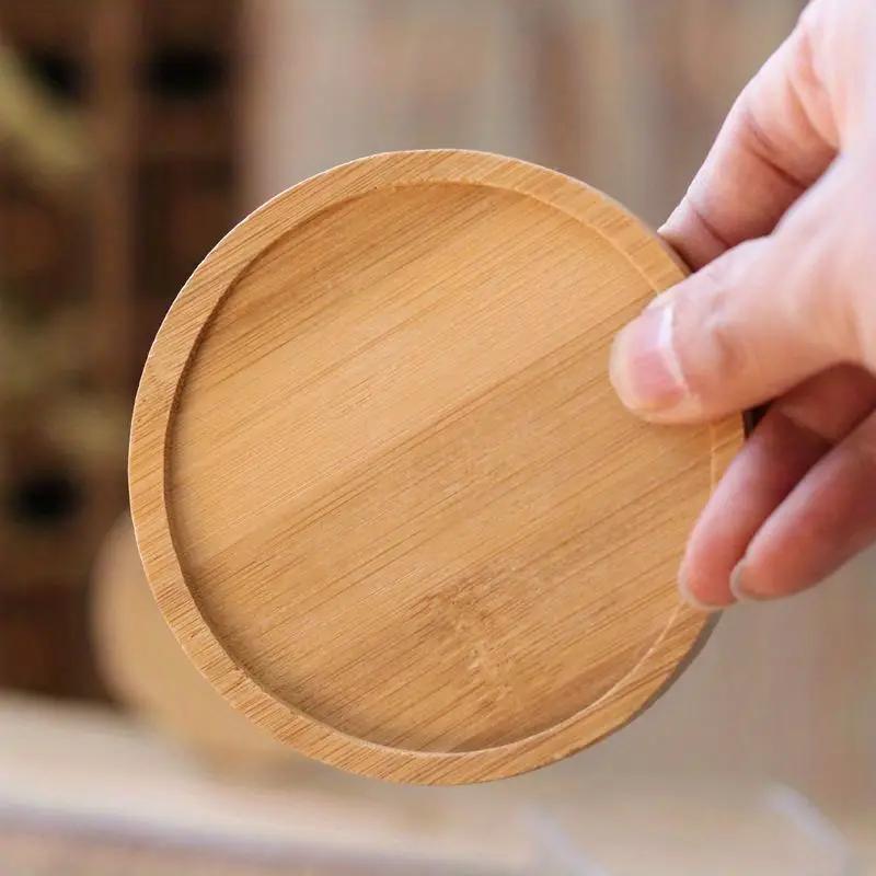 2pcs Wooden Trays Plant Saucer For Flower Pot Home Decor