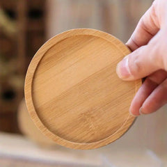 2pcs Wooden Trays Plant Saucer For Flower Pot Home Decor