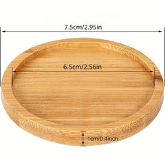 2pcs Wooden Trays Plant Saucer For Flower Pot Home Decor