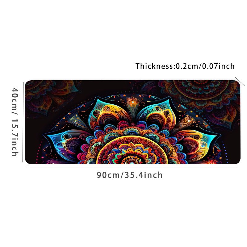 Colorful Flower Desk Mat Large Gaming Mouse Pad Office Keyboard Pad