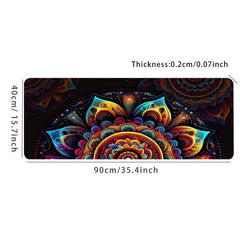 Colorful Flower Desk Mat Large Gaming Mouse Pad Office Keyboard Pad