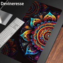 Colorful Flower Desk Mat Large Gaming Mouse Pad Office Keyboard Pad