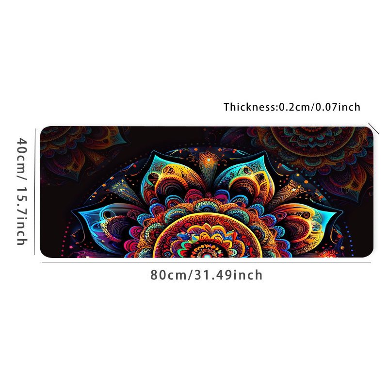 Colorful Flower Desk Mat Large Gaming Mouse Pad Office Keyboard Pad