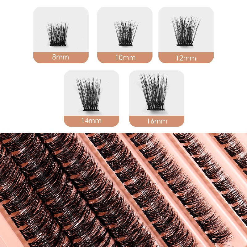 7 Rows Cluster Lashes DIY Segmented False Eyelashes Individual Cluster 8mm 16mm