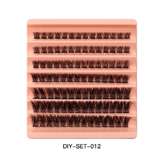 7 Rows Cluster Lashes DIY Segmented False Eyelashes Individual Cluster 8mm 16mm