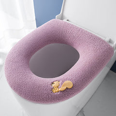 Thick Toilet Seat Cushion for Patient, Warm Knitted Cover, Washable