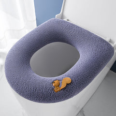Thick Toilet Seat Cushion for Patient, Warm Knitted Cover, Washable