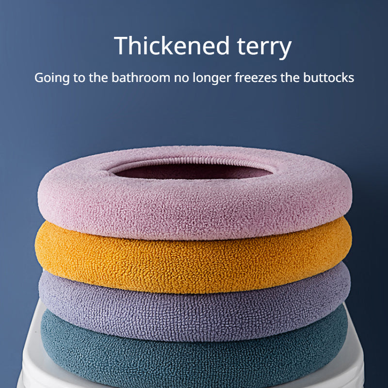 Thick Toilet Seat Cushion for Patient, Warm Knitted Cover, Washable