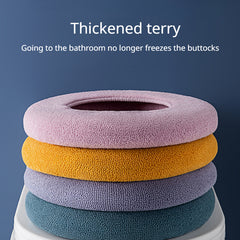 Thick Toilet Seat Cushion for Patient, Warm Knitted Cover, Washable