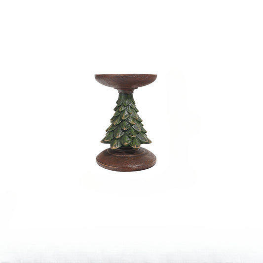 Vintage Christmas Tree Candle Holder Ornament Home Decor For Living Room Desktop