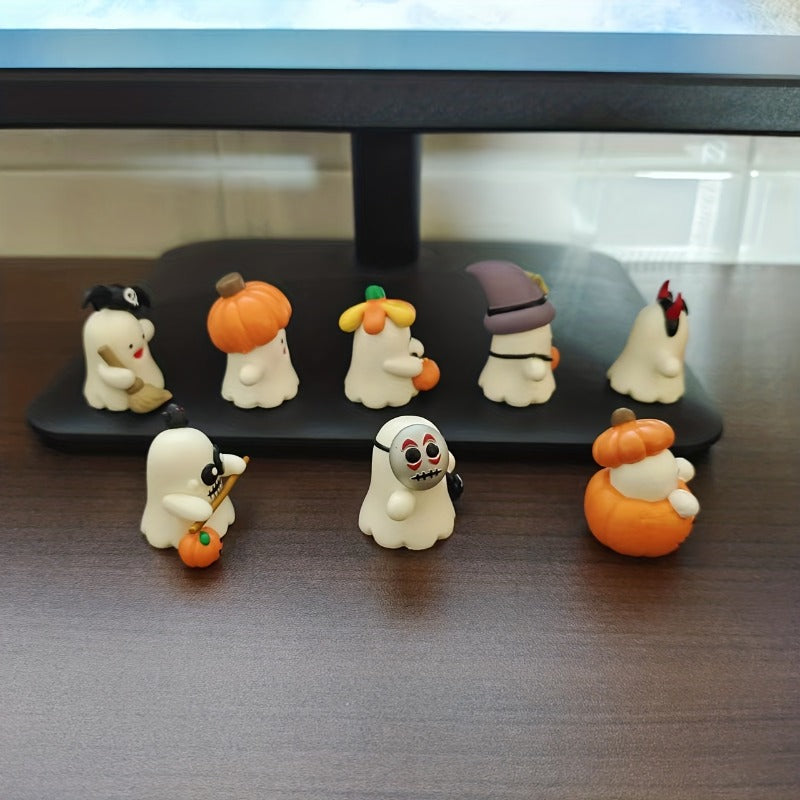 8pcs Halloween Small Ornaments Decorations Holiday Party Small Dolls Toys