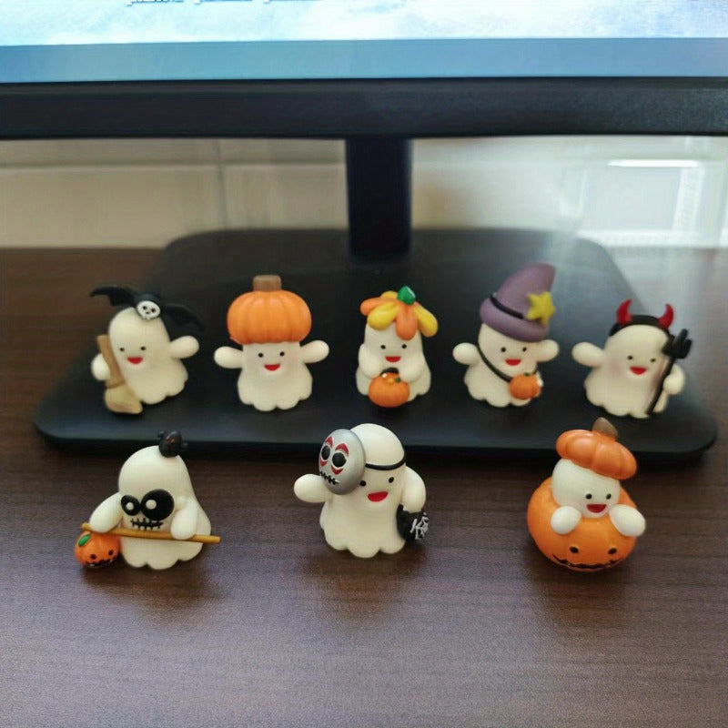8pcs Halloween Small Ornaments Decorations Holiday Party Small Dolls Toys