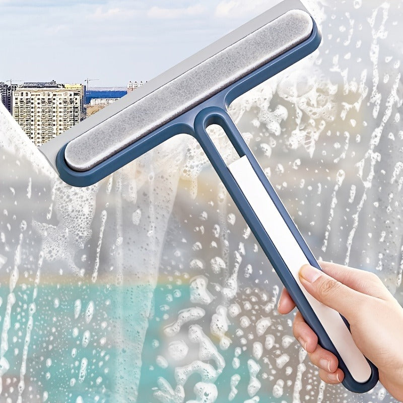 4-in-1 Squeegee Glass Cleaning Brush Double Sided Wiper Screen Window Brush