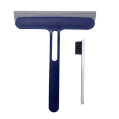 4-in-1 Squeegee Glass Cleaning Brush Double Sided Wiper Screen Window Brush