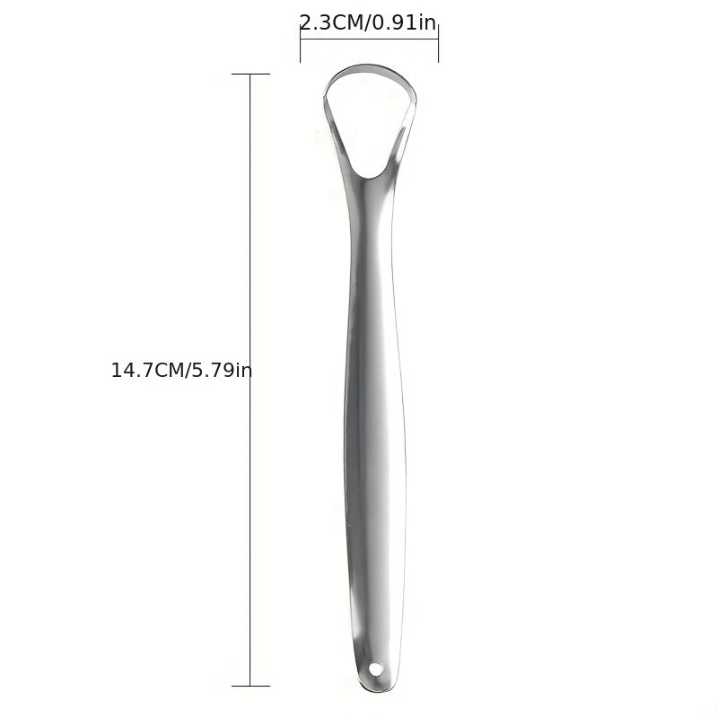 Stainless Steel Tongue Scraper - Safe & Eco Friendly Tongue Cleaning Tool