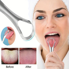 Stainless Steel Tongue Scraper - Safe & Eco Friendly Tongue Cleaning Tool