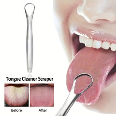 Stainless Steel Tongue Scraper - Safe & Eco Friendly Tongue Cleaning Tool
