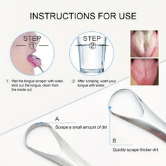 Stainless Steel Tongue Scraper - Safe & Eco Friendly Tongue Cleaning Tool