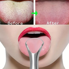 Stainless Steel Tongue Scraper - Safe & Eco Friendly Tongue Cleaning Tool
