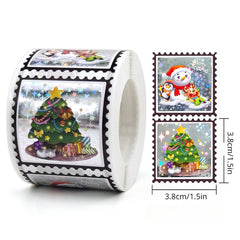 300pcs Christmas Stickers Roll - Candy Bag Decoration Gift Decorations