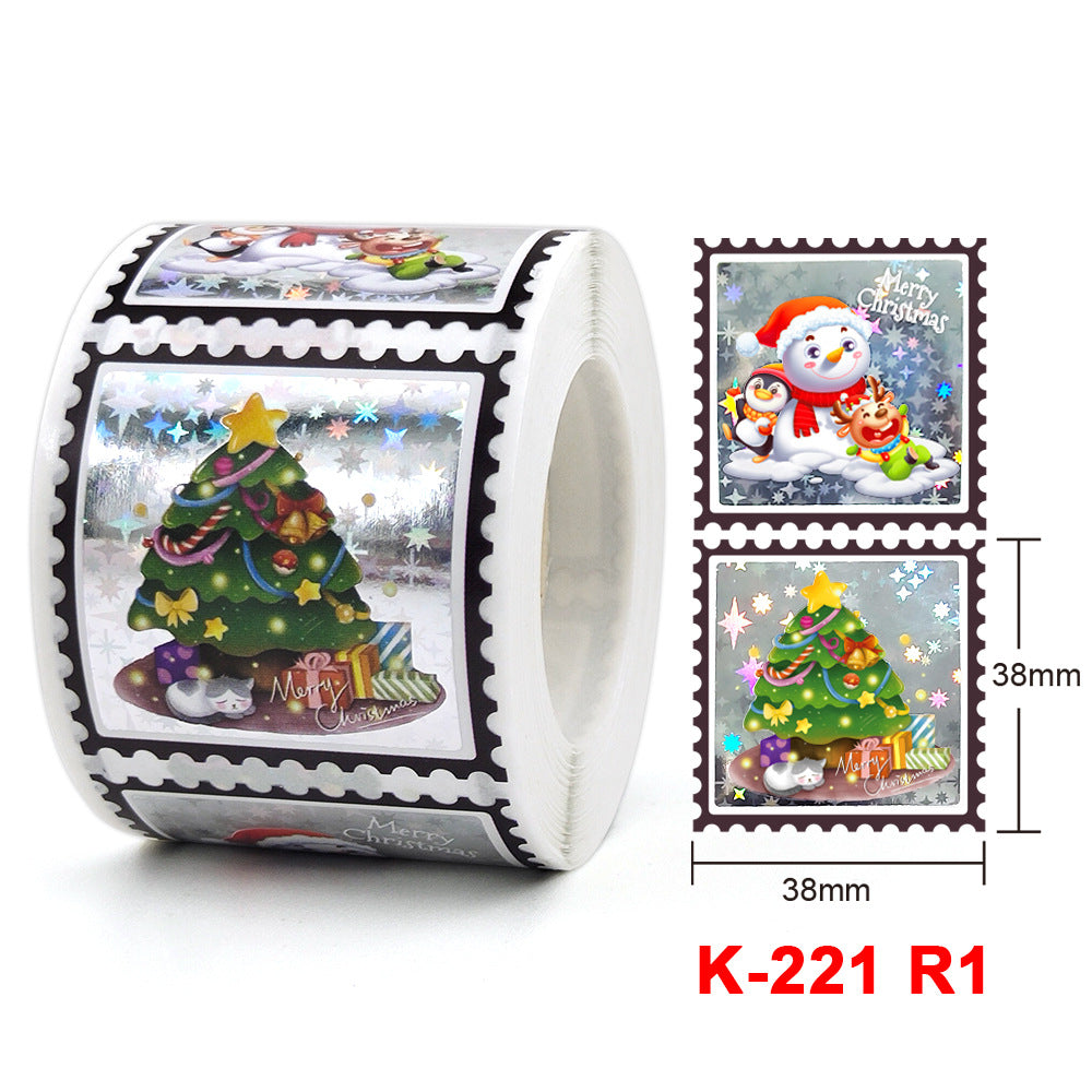 300pcs Christmas Stickers Roll - Candy Bag Decoration Gift Decorations