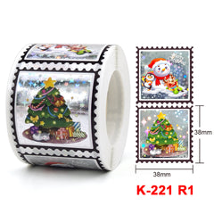 300pcs Christmas Stickers Roll - Candy Bag Decoration Gift Decorations