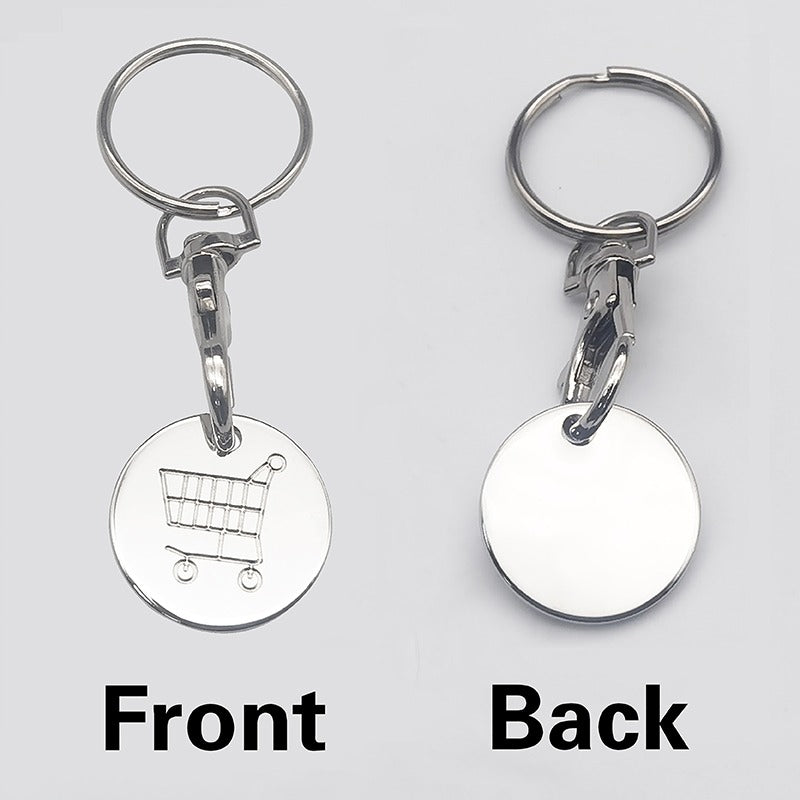 Supermarket Shopping Cart Keychain Car Wallet Key Ring Token