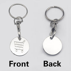 Supermarket Shopping Cart Keychain Car Wallet Key Ring Token