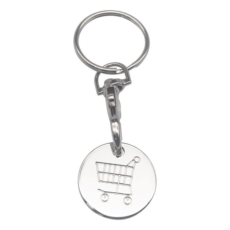Supermarket Shopping Cart Keychain Car Wallet Key Ring Token