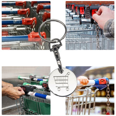Supermarket Shopping Cart Keychain Car Wallet Key Ring Token
