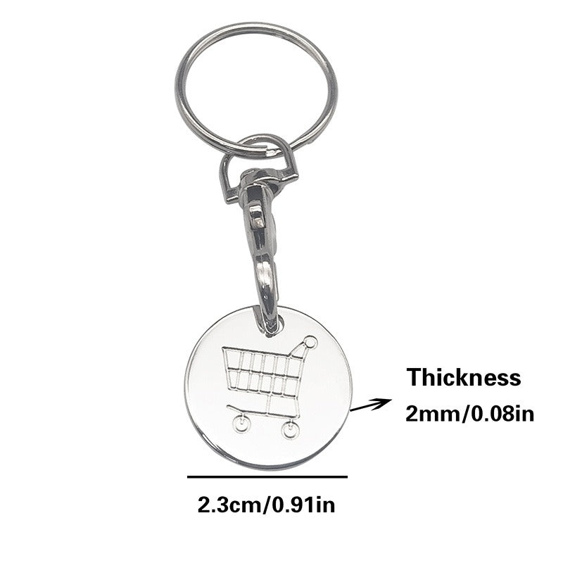 Supermarket Shopping Cart Keychain Car Wallet Key Ring Token