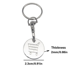 Supermarket Shopping Cart Keychain Car Wallet Key Ring Token