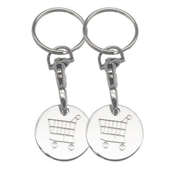 Supermarket Shopping Cart Keychain Car Wallet Key Ring Token
