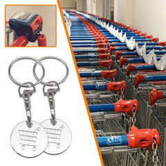 Supermarket Shopping Cart Keychain Car Wallet Key Ring Token