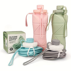 Collapsible Silicone Water Bottle Leakproof Reusable Water Cup