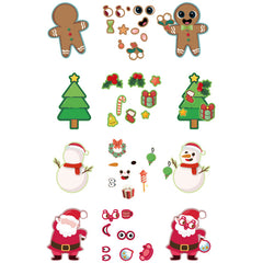 4pcs Christmas Stickers Santa Claus Stickers DIY Stickers Children's Toy