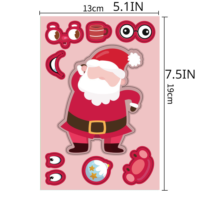 4pcs Christmas Stickers Santa Claus Stickers DIY Stickers Children's Toy